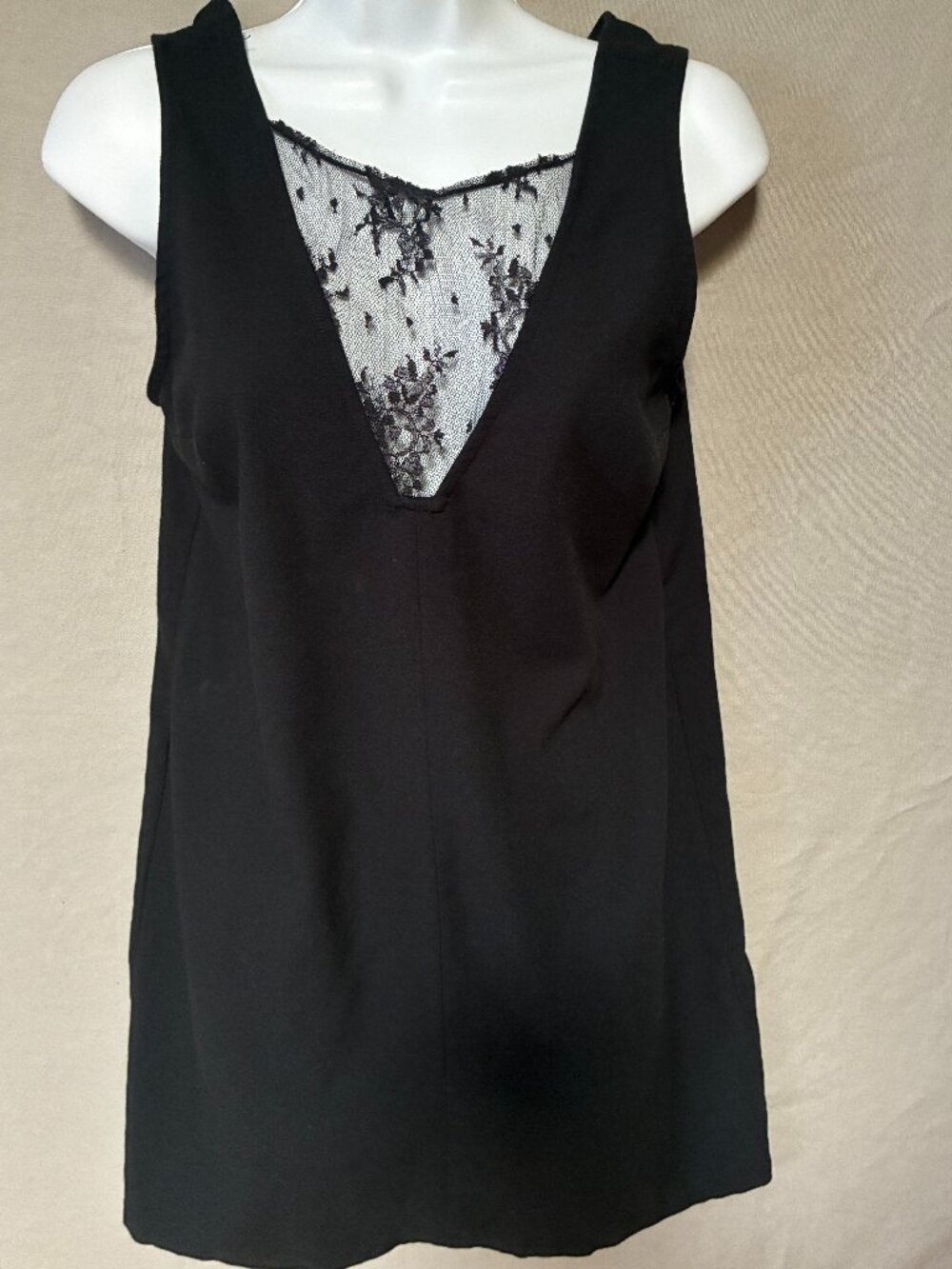 Abercrombie & Fitch Dress Women Size XS Black Mini Y2K Lace Whimsigoth Club Date
